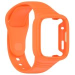 For Redmi Watch 3 Integrated Fully Enclosed Silicone Watch Band(Orange) - Image 2