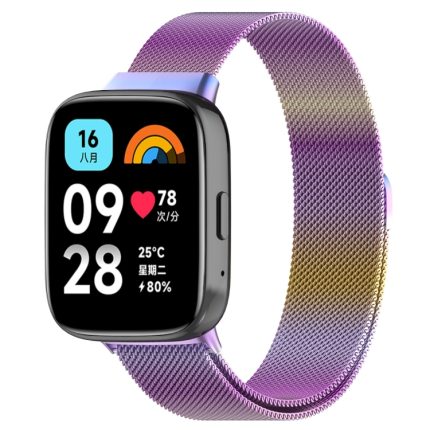 For Redmi Watch 3 Lite Milan Magnetic Steel Mesh Watch Band(Colorful)