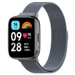 For Redmi Watch 3 Active Milan Magnetic Steel Mesh Watch Band(Gray)