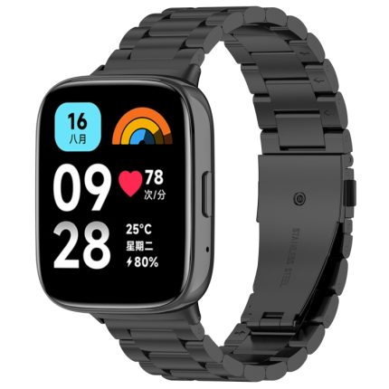 Για το Redmi Watch 3 Lite με μεταλλικό λουράκι από ανοξείδωτο ατσάλι  (Μαύρο