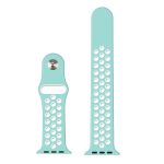 Για Apple Watch Series 9&8&7 41mm / SE 3&SE 2&6&SE&5&4 40mm / 3&2&1 38mm Μοντέρνο κλασικό λουράκι  σιλικόνης (Λευκό πράσινο) - Image 2