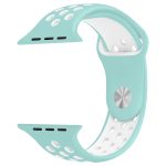 Για Apple Watch Series 9&8&7 41mm / SE 3&SE 2&6&SE&5&4 40mm / 3&2&1 38mm Μοντέρνο κλασικό λουράκι  σιλικόνης (Λευκό πράσινο) - Image 5
