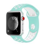 Για Apple Watch Series 9&8&7 41mm / SE 3&SE 2&6&SE&5&4 40mm / 3&2&1 38mm Μοντέρνο κλασικό λουράκι  σιλικόνης (Λευκό πράσινο) - Image 6