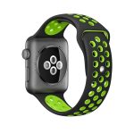 Για Apple Watch Series 7 41mm / 6 & SE & 5 & 4 40mm / 3 & 2 & 1 38mm μοντέρνο κλασικό λουράκι σιλικόνης (Μαύρο πράσινο) - Image 3