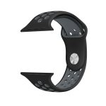 Για Apple Watch Series 9&8&7 41mm / SE 3&SE 2&6&SE&5&4 40mm / 3&2&1 38mm Μοντέρνο κλασικό λουράκι σιλικόνης (Μαύρο γκρι) - Image 3