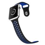 Για Apple Watch Series 7 41mm / 6 & SE & 5 & 4 40mm / 3 & 2 & 1 38mm μοντέρνο κλασικό λουράκι σιλικόνης (Μαύρο μπλε) - Image 2
