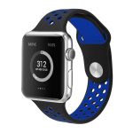 Για Apple Watch Series 7 41mm / 6 & SE & 5 & 4 40mm / 3 & 2 & 1 38mm μοντέρνο κλασικό λουράκι σιλικόνης (Μαύρο μπλε) - Image 4