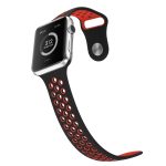 Για Apple Watch Series 9&8&7 41mm / SE 3&SE 2&6&SE&5&4 40mm / 3&2&1 38mm Μοντέρνο λουράκι  σιλικόνης (Μαύρο κόκκινο) - Image 2