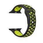 Για Apple Watch Series 7 41mm / 6 & SE & 5 & 4 40mm / 3 & 2 & 1 38mm μοντέρνο κλασικό λουράκι σιλικόνης (Μαύρο κίτρινο) - Image 2