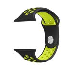 Για Apple Watch Series 7 41mm / 6 & SE & 5 & 4 40mm / 3 & 2 & 1 38mm μοντέρνο κλασικό λουράκι σιλικόνης (Μαύρο κίτρινο) - Image 3