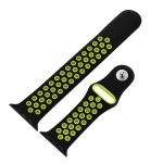 Για Apple Watch Series 7 41mm / 6 & SE & 5 & 4 40mm / 3 & 2 & 1 38mm μοντέρνο κλασικό λουράκι σιλικόνης (Μαύρο κίτρινο) - Image 4