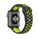 Για Apple Watch Series 7 41mm / 6 & SE & 5 & 4 40mm / 3 & 2 & 1 38mm μοντέρνο κλασικό λουράκι σιλικόνης (Μαύρο κίτρινο) - Image 6