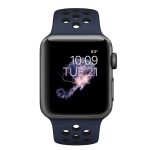 Για Apple Watch Series 9&8&7 41mm / SE 3&SE 2&6&SE&5&4 40mm / 3&2&1 38mm Μοντέρνο κλασικό λουράκι σιλικόνης (Μπλε Μαύρο) - Image 4