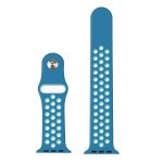 Για Apple Watch Series 7 41mm / 6 & SE & 5 & 4 40mm / 3 & 2 & 1 38mm μοντέρνο κλασικό λουράκι  σιλικόνης (Μπλε) - Image 2
