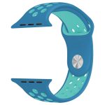 Για Apple Watch Series 7 41mm / 6 & SE & 5 & 4 40mm / 3 & 2 & 1 38mm μοντέρνο κλασικό λουράκι  σιλικόνης (Μπλε) - Image 5