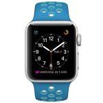 Για Apple Watch Series 7 41mm / 6 & SE & 5 & 4 40mm / 3 & 2 & 1 38mm μοντέρνο κλασικό λουράκι  σιλικόνης (Μπλε) - Image 7