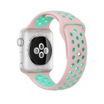 Για Apple Watch Series 9&8&7 41mm / SE 3&SE 2&6&SE&5&4 40mm / 3&2&1 38mm Μοντέρνο κλασικό λουράκι σιλικόνης (ροζ πράσινο) - Image 2