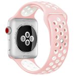 Για Apple Watch Series 7 41mm / 6 & SE & 5 & 4 40mm / 3 & 2 & 1 38mm μοντέρνο κλασικό λουράκι σιλικόνης (ροζ λευκό) - Image 7