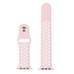 Για Apple Watch Series 7 41mm / 6 & SE & 5 & 4 40mm / 3 & 2 & 1 38mm μοντέρνο κλασικό λουράκι σιλικόνης (ροζ λευκό) - Image 2