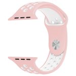 Για Apple Watch Series 7 41mm / 6 & SE & 5 & 4 40mm / 3 & 2 & 1 38mm μοντέρνο κλασικό λουράκι σιλικόνης (ροζ λευκό) - Image 4