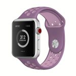 Για Apple Watch Series 7 41mm / 6 & SE & 5 & 4 40mm / 3 & 2 & 1 38mm μοντέρνο κλασικό λουράκι  σιλικόνης (Purple Powder)