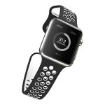 Για Apple Watch Series 9&8&7 41mm / SE 3&SE 2&6&SE&5&4 40mm / 3&2&1 38mm Μοντέρνο κλασικό λουράκι σιλικόνης (Μαύρο Λευκό) - Image 2