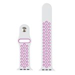 Για Apple Watch Series 7 41mm / 6 & SE & 5 & 4 40mm / 3 & 2 & 1 38mm μοντέρνο κλασικό λουράκι σιλικόνης (Λευκό μωβ) - Image 4