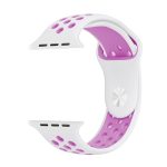 Για Apple Watch Series 7 41mm / 6 & SE & 5 & 4 40mm / 3 & 2 & 1 38mm μοντέρνο κλασικό λουράκι σιλικόνης (Λευκό μωβ) - Image 7