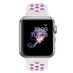 Για Apple Watch Series 7 41mm / 6 & SE & 5 & 4 40mm / 3 & 2 & 1 38mm μοντέρνο κλασικό λουράκι σιλικόνης (Λευκό μωβ) - Image 2