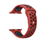 Για Apple Watch Series 7 41mm / 6 & SE & 5 & 4 40mm / 3 & 2 & 1 38mm μοντέρνο  κλασικό λουράκι σιλικόνης (κόκκινο μαύρο) - Image 5