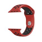 Για Apple Watch Series 7 41mm / 6 & SE & 5 & 4 40mm / 3 & 2 & 1 38mm μοντέρνο  κλασικό λουράκι σιλικόνης (κόκκινο μαύρο) - Image 6