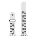 Για Apple Watch Series 9&8&7 41mm / SE 3&SE 2&6&SE&5&4 40mm / 3&2&1 38mm Μοντέρνο κλασικό λουράκι  σιλικόνης (λευκό μαύρο) - Image 3