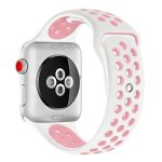 Για Apple Watch Series 7 41mm / 6 & SE & 5 & 4 40mm / 3 & 2 & 1 38mm μοντέρνο κλασικό λουράκι σιλικόνης (Λευκό ροζ - Image 7