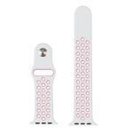 Για Apple Watch Series 7 41mm / 6 & SE & 5 & 4 40mm / 3 & 2 & 1 38mm μοντέρνο κλασικό λουράκι σιλικόνης (Λευκό ροζ - Image 2
