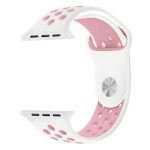 Για Apple Watch Series 7 41mm / 6 & SE & 5 & 4 40mm / 3 & 2 & 1 38mm μοντέρνο κλασικό λουράκι σιλικόνης (Λευκό ροζ - Image 4