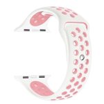 Για Apple Watch Series 7 41mm / 6 & SE & 5 & 4 40mm / 3 & 2 & 1 38mm μοντέρνο κλασικό λουράκι σιλικόνης (Λευκό ροζ - Image 5