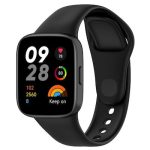 For Redmi Watch 3 Lite / Watch 3 Active Sports Solid Color Silicone Replacement Watch Band(Black)