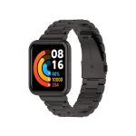 Three-bead Steel Watch Band for Xiaomi Redmi Watch 2 Lite International Version (Black)
