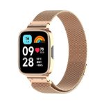 Για Redmi Watch 3 Active 2 in 1 Milan Metal Watch Band με πλαίσιο ρολογιού (Rose Gold)