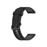 Για Samsung Galaxy Watch4/Active2 Ζώνη ρολογιών σιλικόνης δύο χρωμάτων 20 mm (Μαύρο σκούρο γκρι)
