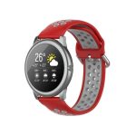 For Xiaomi Haylou Solar LS05 Two-tone Silicone Watch Band, Size: 22mm(Red Gray)