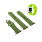 Για Apple Watch Series 7 41mm / 6 & SE & 5 & 4 40mm / 3 & 2 & 1 38mm Υψηλής απόδοσης συνηθισμένο & μακρύτερο αθλητικό λουράκι ρολογιών από καουτσούκ με κλείσιμο με καρφίτσα (Pinewood Green)