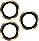 TOTUDESIGN AB-061 Golden Shield Series Metal Frame Camera Lens Film For iPhone 13 Pro / 13 Pro Max(Gold)