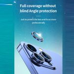 TOTUDESIGN AB-061 Golden Shield Series Metal Frame Camera Lens Film For iPhone 13 Pro / 13 Pro Max(Gold) - Image 3