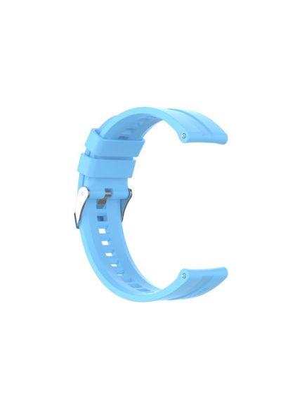 For Huawei Watch GT 2 42mm Silicone Watch Band with Silver Buckle(Sky Blue)