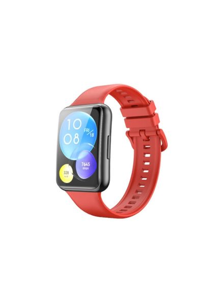 Για Huawei Watch Fit 2 Solid Color Silicone Watch Band (κόκκινο)