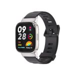 Για Redmi Watch 3 Mijobs Flat Hole Breathable TPU Watch Band (Black+Silver)
