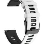 Dual Color Λουράκι Σιλικόνης White / Black (Mi Watch)