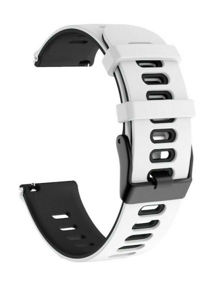 Dual Color Λουράκι Σιλικόνης White / Black (Mi Watch)
