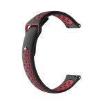 For Huami Amazfit Youth Edition Two-tone Silicone Watch Band(Black Red)